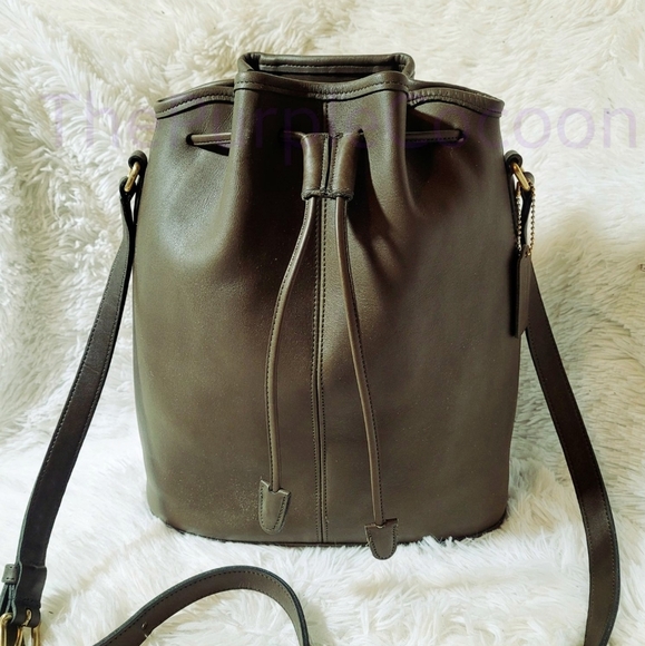 Coach Handbags - SOLD!!! Olive Green Vintage Coach Nicholas Drawstring #9946